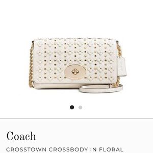 Coach crosstown Crossbody floral rivets bag